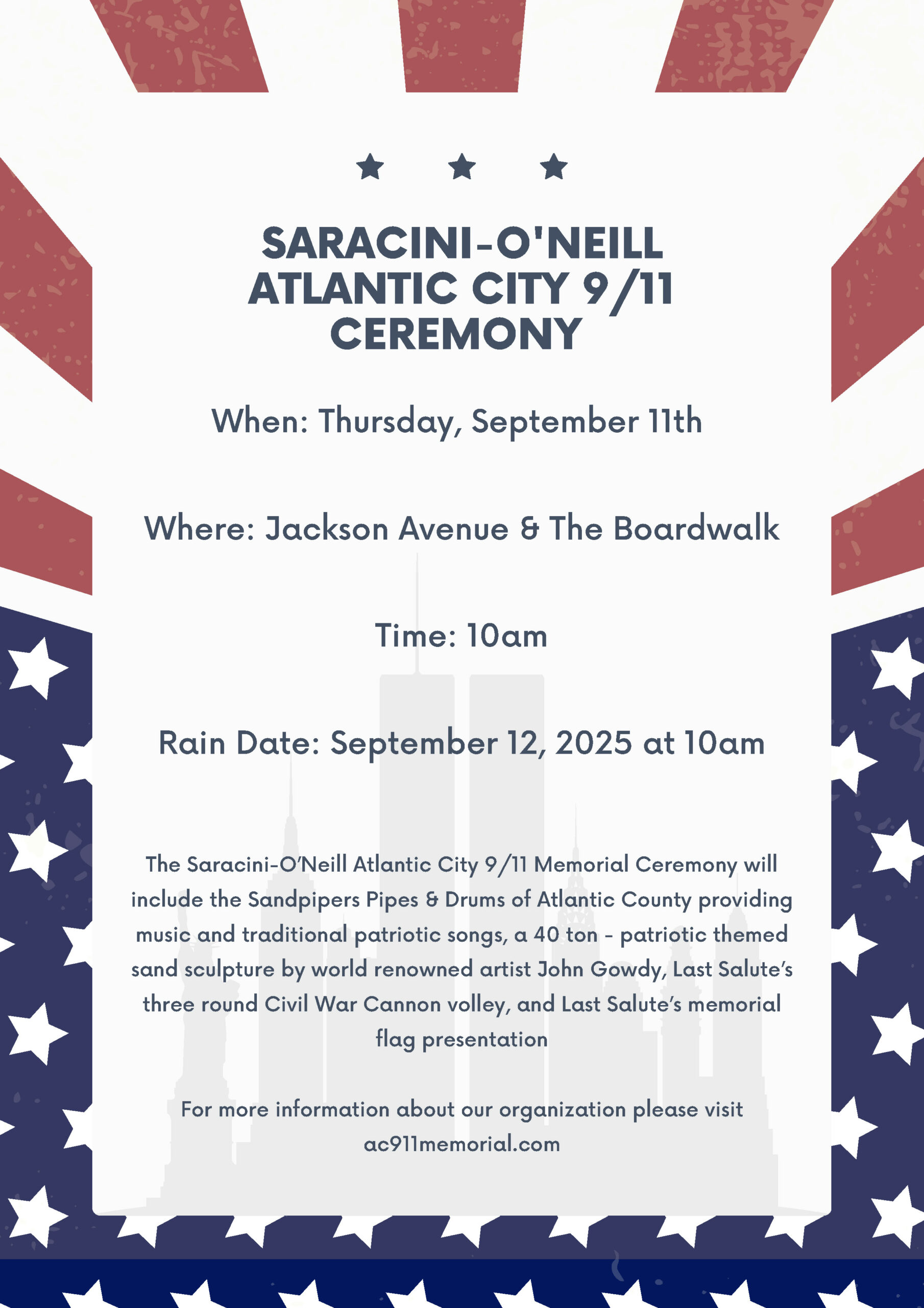 Atlantic City 911 Memorial Services 2025
