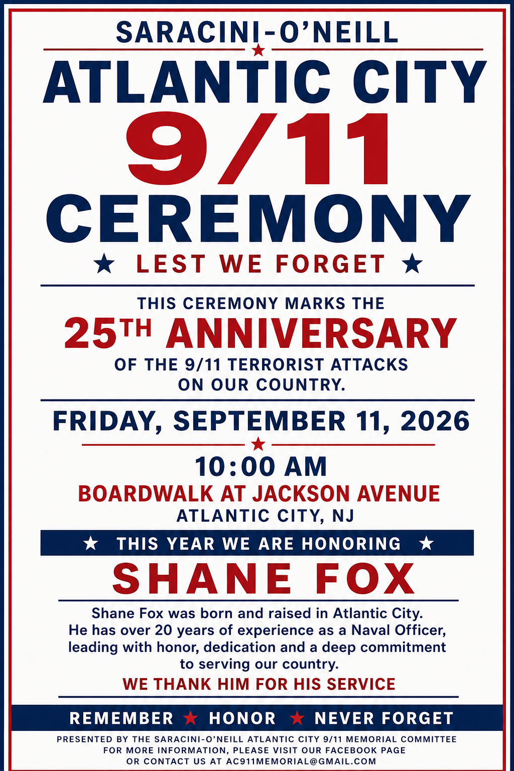 Atlantic City 911 Memorial Services 2026